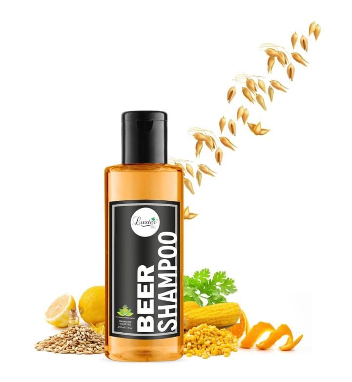 BEER Shampoo For Dry and Frizzy Hair 210 ml (Pack of 2)