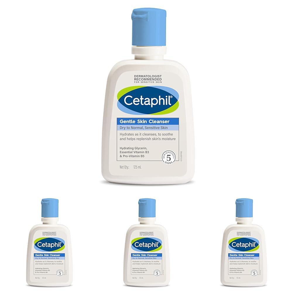 Cetaphil Gentle Skin Hydrating Face Wash 118ml, Paraben Free, Sulphate-Free Gentle Skin Hydrating Cleanser with Niacinamide, Vitamin B5 for Dry to Normal, Sensitive Skin