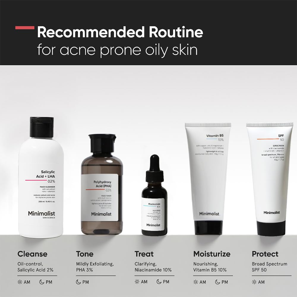 Minimalist Anti-Acne Salicylic Acid 2% Face Wash For Oily & Acne Prone Skin | With LHA for Pore Cleansing, Oil Control & Sebum Regulation | Cleanser for Women & Men | 100 ml