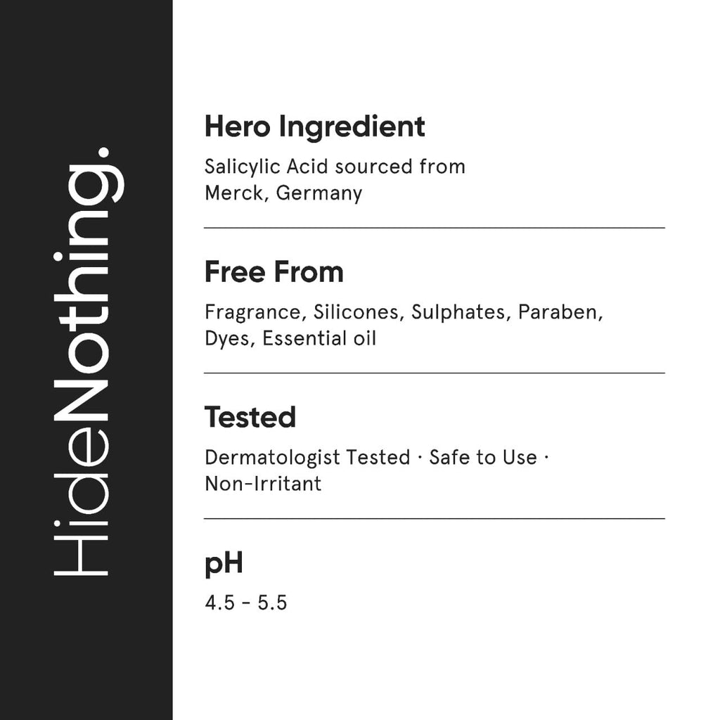 Minimalist Anti-Acne Salicylic Acid 2% Face Wash For Oily & Acne Prone Skin | With LHA for Pore Cleansing, Oil Control & Sebum Regulation | Cleanser for Women & Men | 100 ml