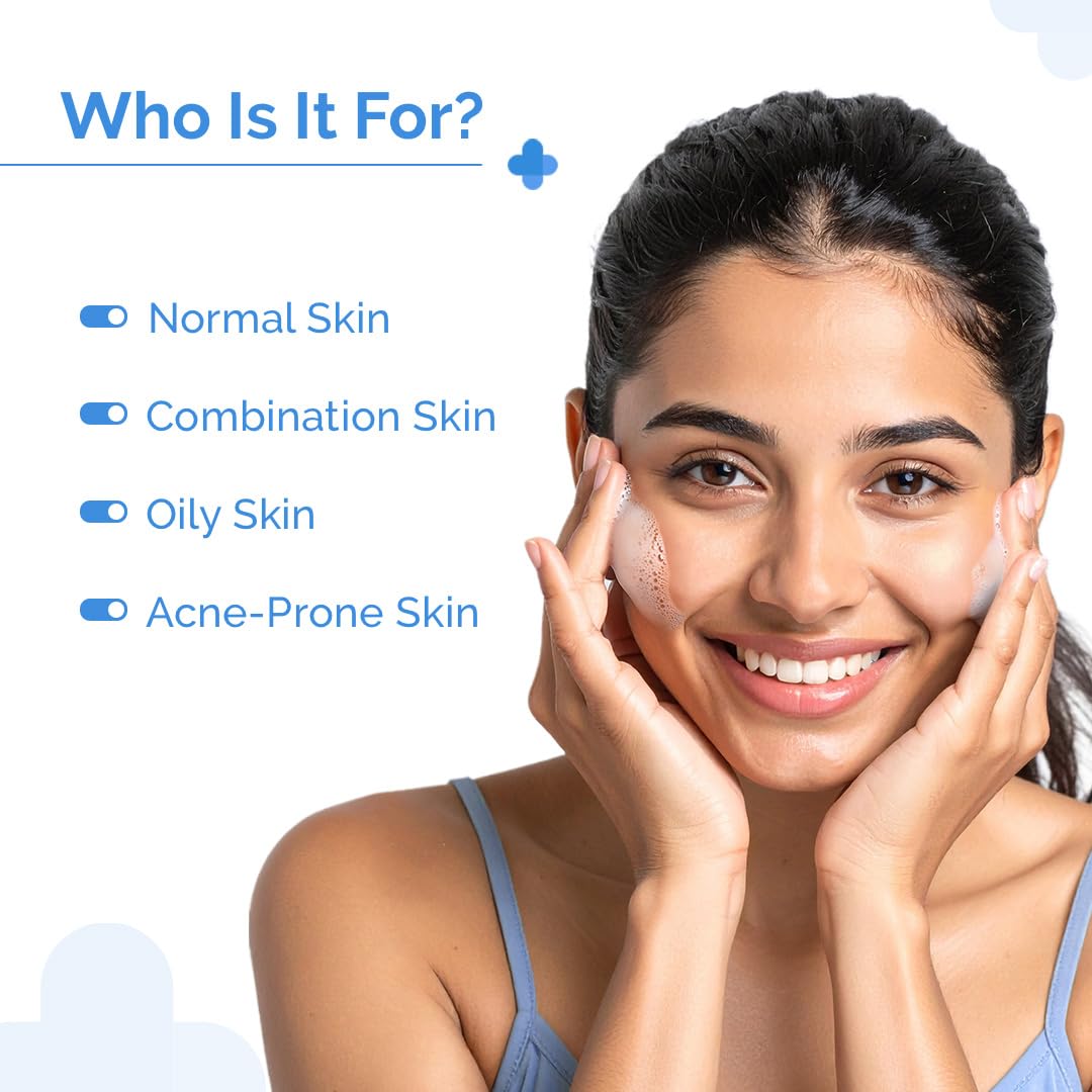 The Derma Co Sali-Cinamide Anti-Acne Face Wash with 2% Salicylic Acid & 2% Niacinamide - 80 ml | Clears Acne & Marks | Removes Excess Oil