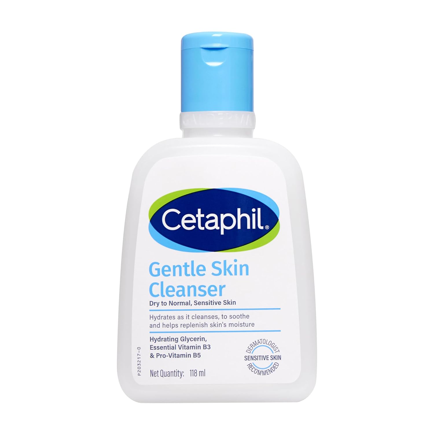 Cetaphil Gentle Skin Hydrating Face Wash 118ml, Paraben Free, Sulphate-Free Gentle Skin Hydrating Cleanser with Niacinamide, Vitamin B5 for Dry to Normal, Sensitive Skin