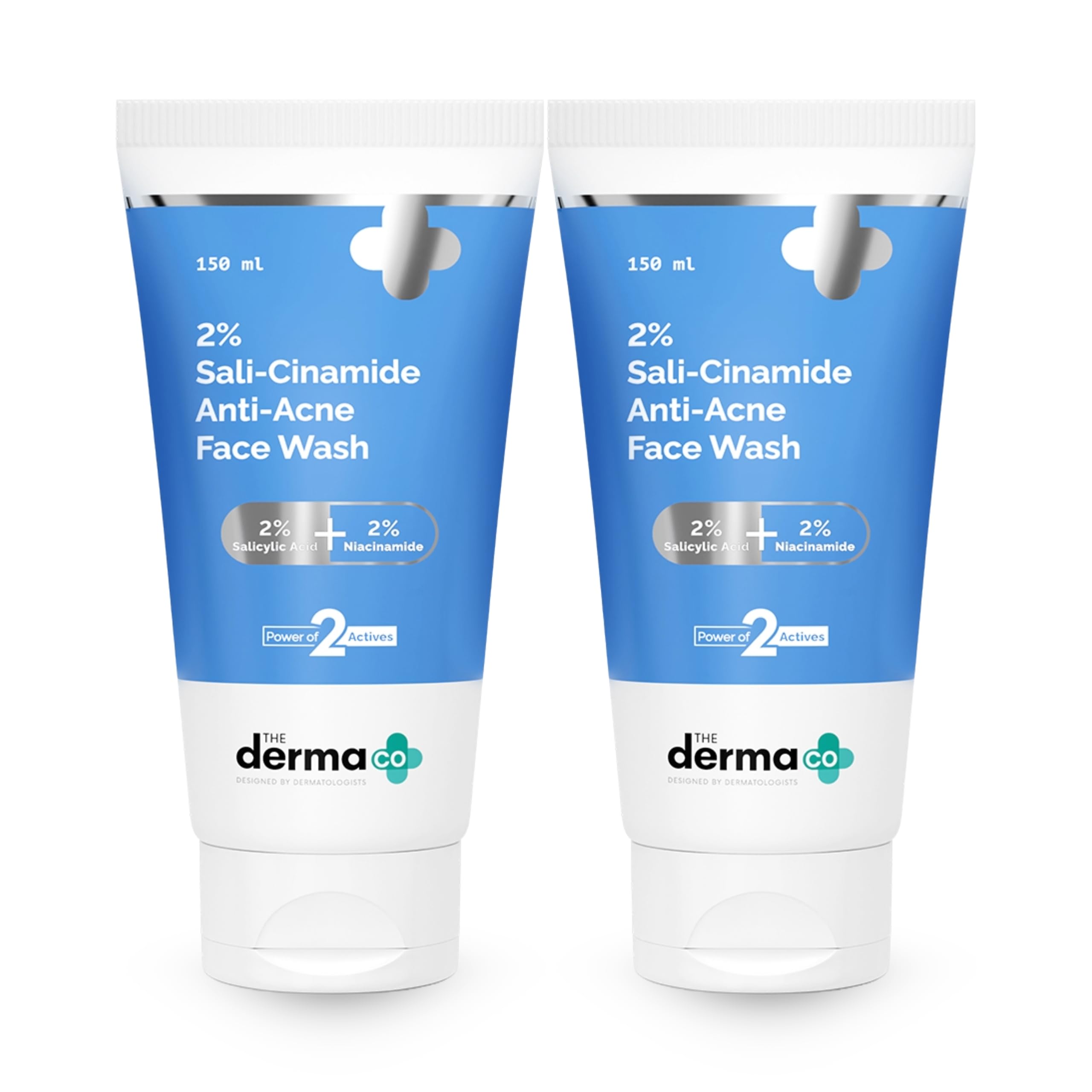The Derma Co Sali-Cinamide Anti-Acne Face Wash with 2% Salicylic Acid & 2% Niacinamide - 80 ml | Clears Acne & Marks | Removes Excess Oil