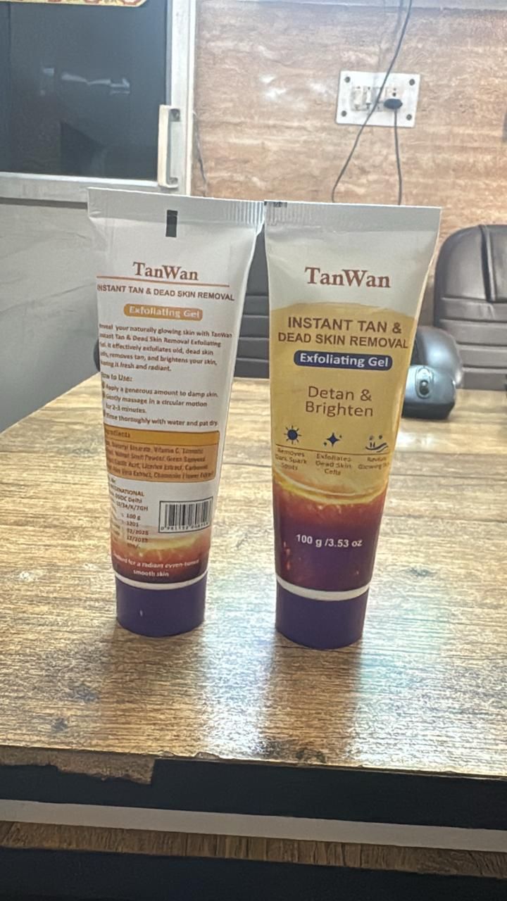 Instant Tan & Dead Skin Removal Exfoliating Gel 100 gm (Pack of 2)