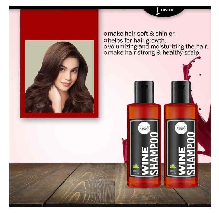 Wine Shampoo For Dry and Frizzy Hair 210 ml (Pack of 2)